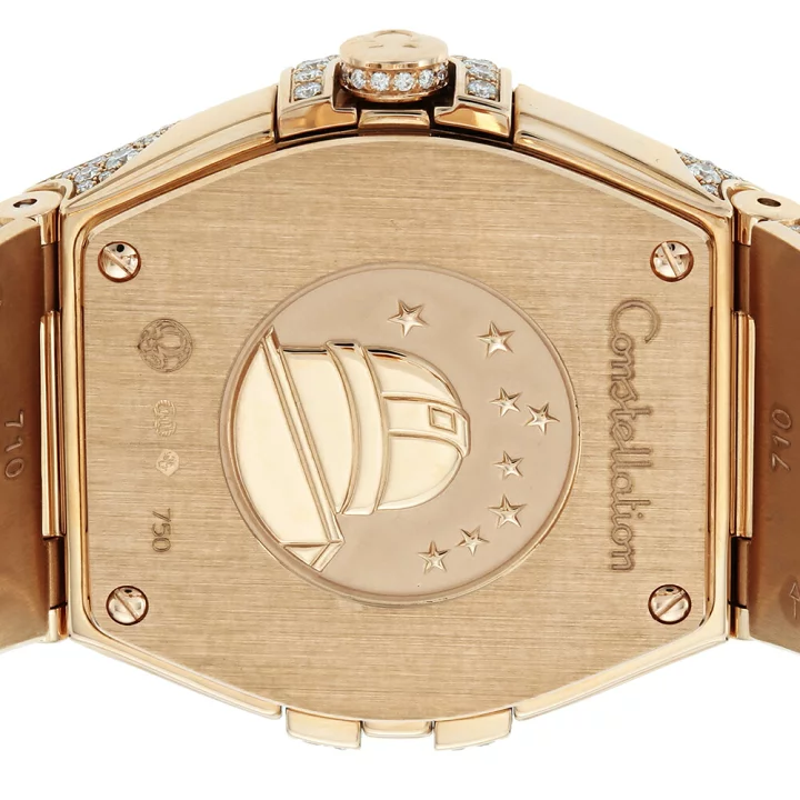 Omega Constellation Quartz 18k Red Gold & Diamonds Lady's Watch