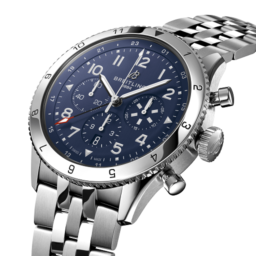Breitling Super AVI Chrongraph GMT Stainless steel  Men's Watch