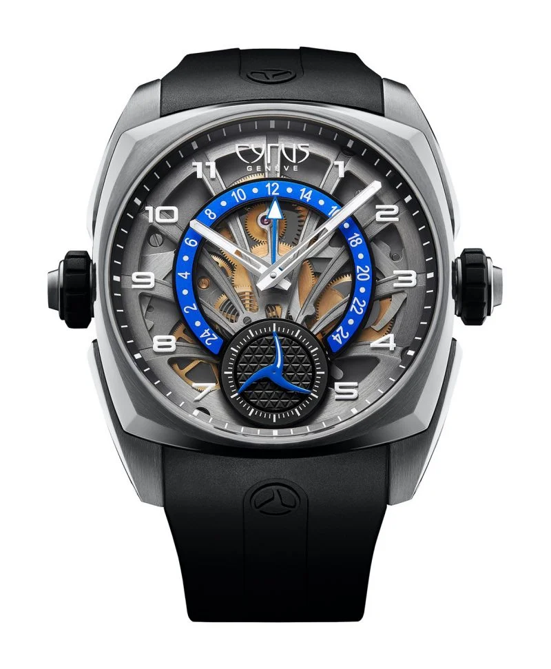 Cyrus Klepcys GMT Retrograde Titanium & Black DLC Titanium Men's Watch