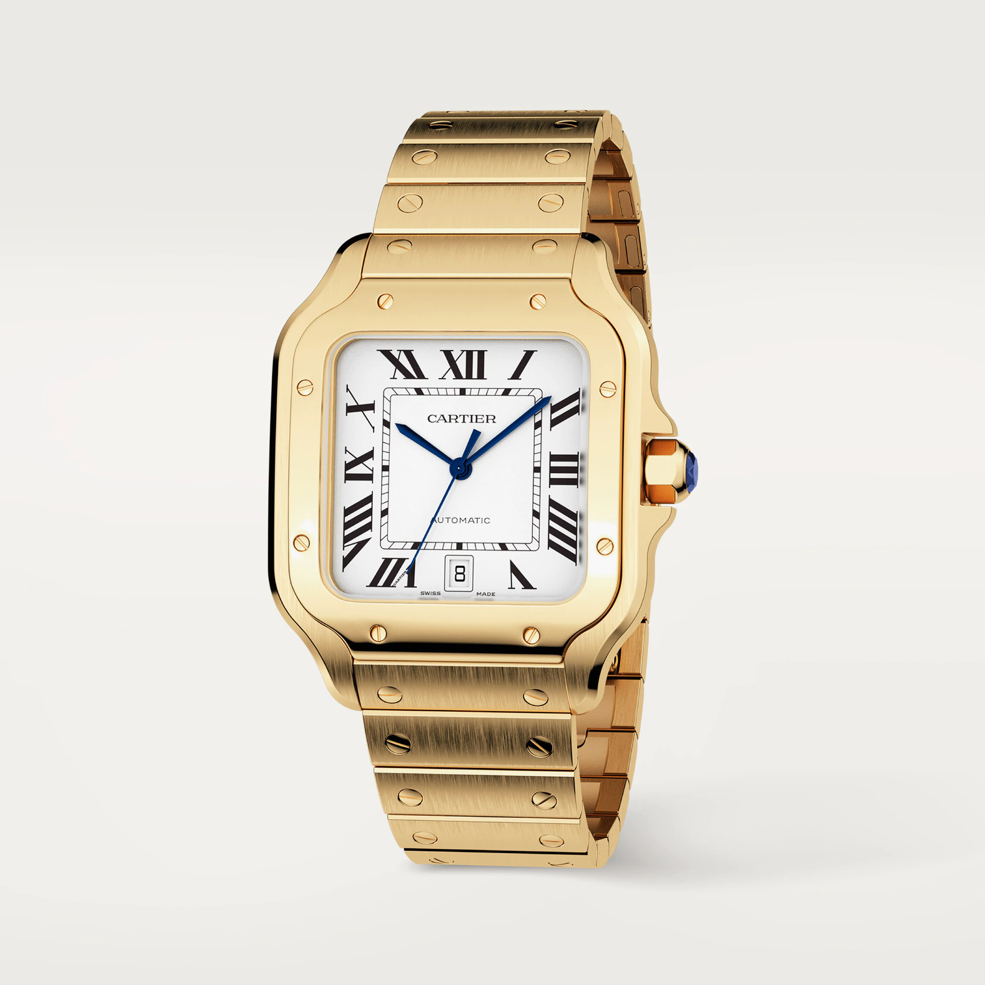 Cartier Santos 18K Yellow Gold Men's Watch