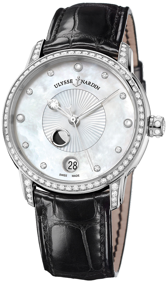 Ulysse Nardin Classico Luna Stainless steel & Diamonds  Lady's Watch
