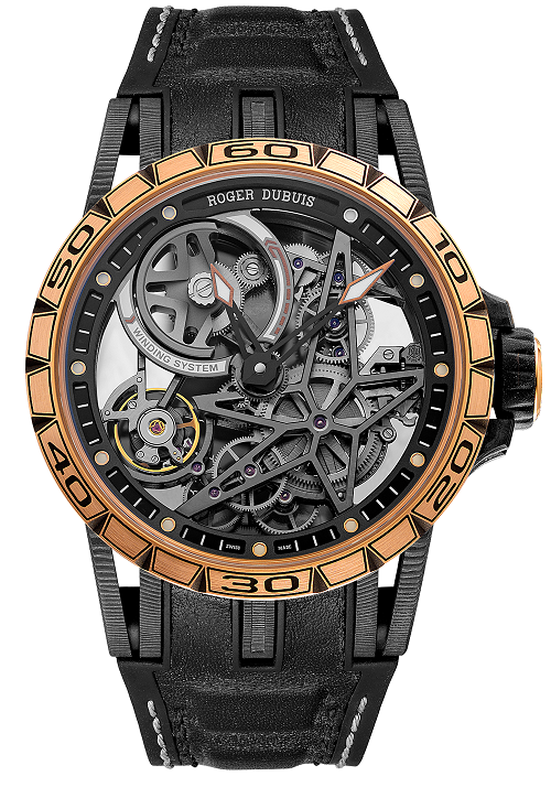 Roger Dubuis Excalibur Aventador Titanium DLC & 18K Rose Gold Mens Watch
