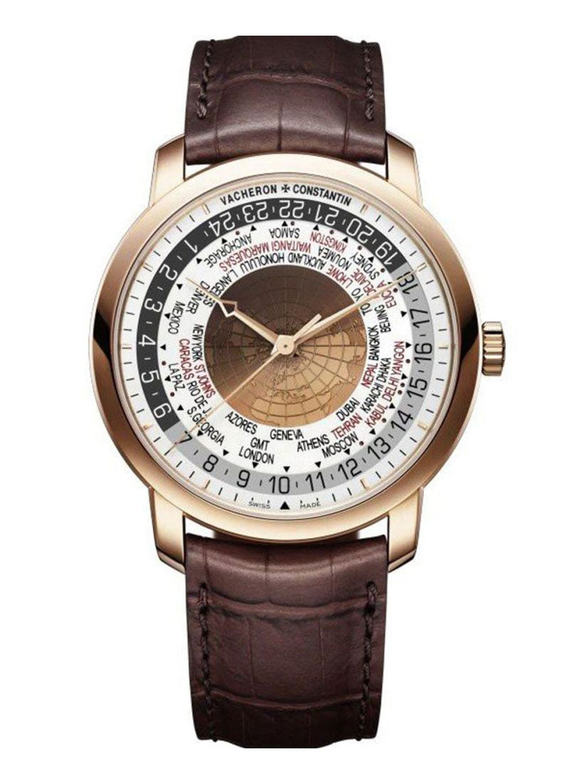 Vacheron Constantin Traditionnelle World Time 18kt Rose Gold Men's Watch