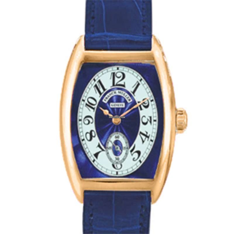Franck Muller Cintree Curvex Chronometro Lady Blue Dial 18K Yellow Gold Ladies Watch
