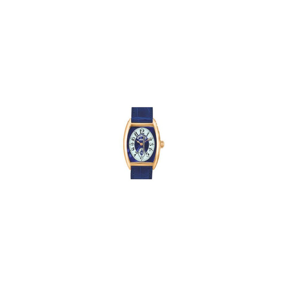 Franck Muller Cintree Curvex Chronometro Lady Blue Dial 18K Yellow Gold Ladies Watch