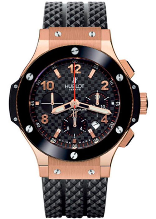 44mm Hublot Mens Diamond Watch Fully Iced Out Big Bang in Rose Gold 18
