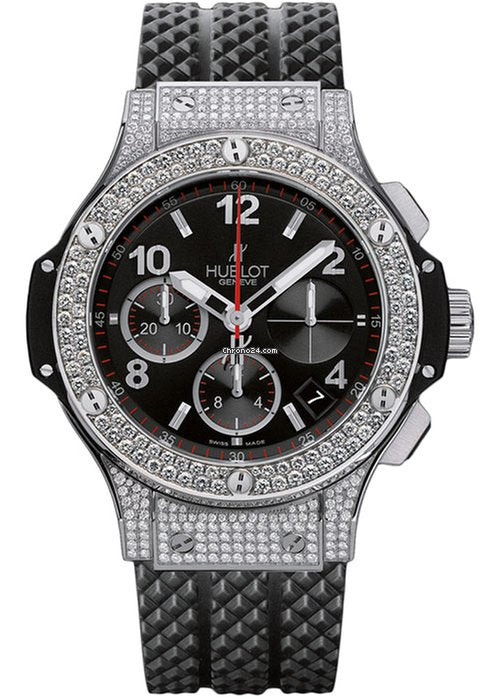 Hublot Big Bang Stainless steel Chronograph Diamonds Rubber Automatic Men's Watch