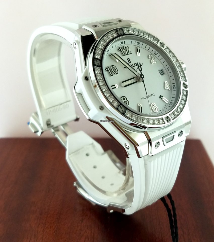 Hublot Big Bang 39mm One Click Steel White Diamonds Automatic Watch