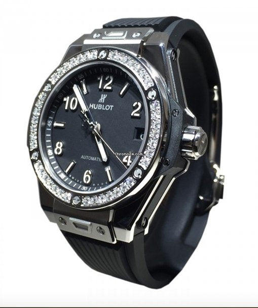 Hublot Big Bang 39mm One Click Steel Diamonds Automatic Watch