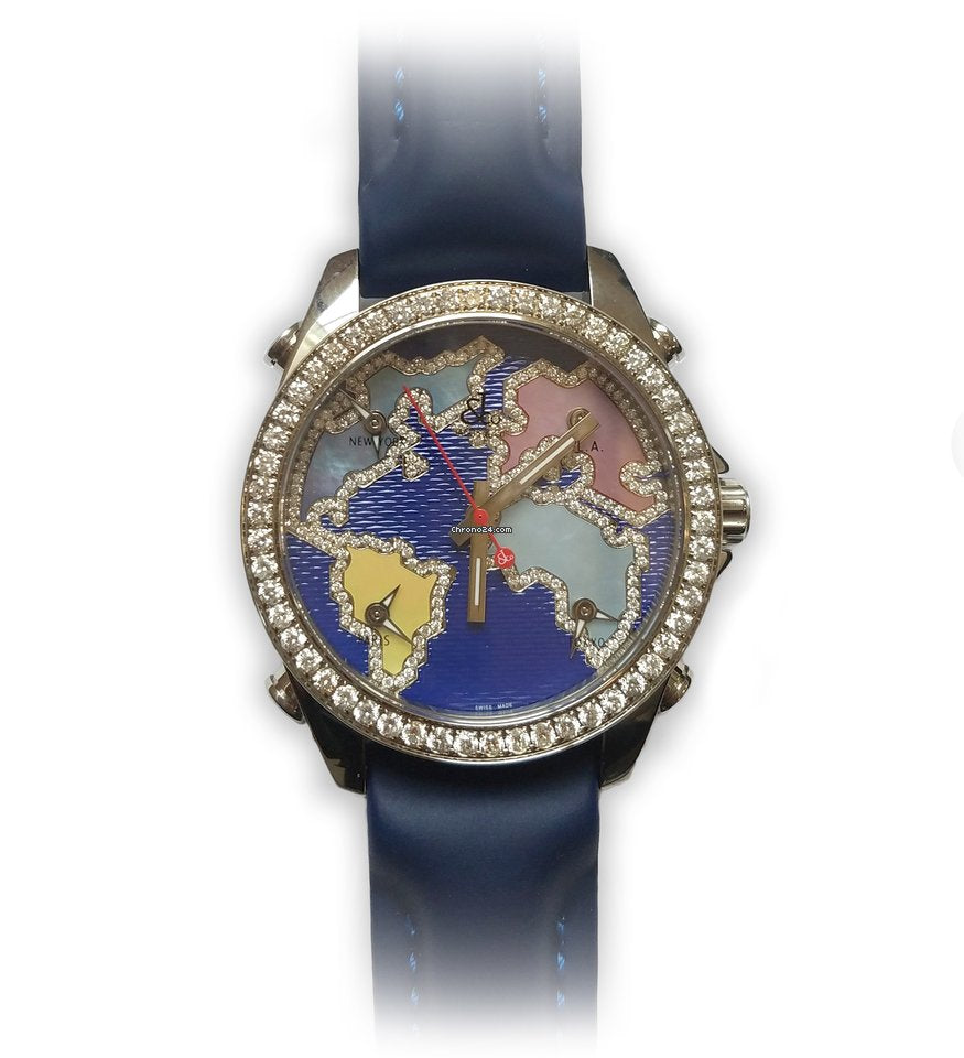 Jacob and Co Five Time Zone Stainless Steel Watch Worldofluxuryus
