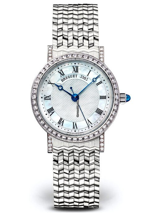 Breguet Classique 8068 18K White Gold & Diamonds Ladies Watch