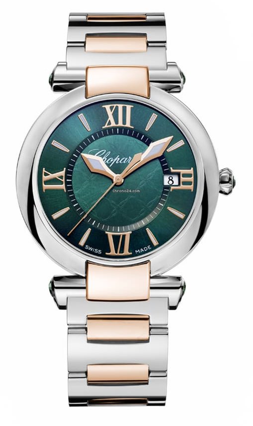 Chopard Imperiale 18K Rose Gold, Stainless Steel & Green Tourmalines Ladies Watch