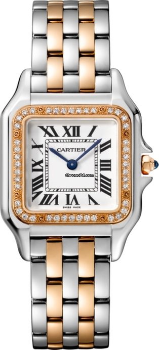 Cartier Panthère 18K Pink Gold & Stainless Steel & Diamonds Ladies Watch
