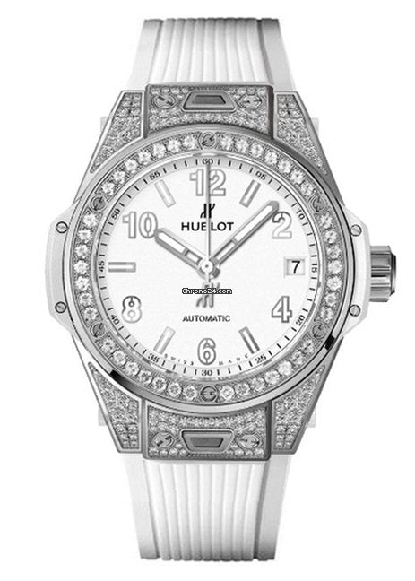 Hublot Big Bang 39mm One Click Steel Diamond Pave Watch
