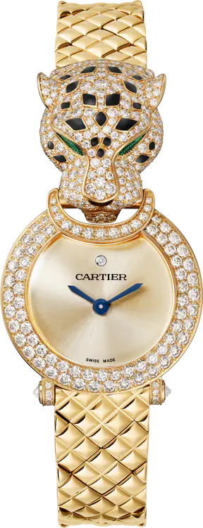 Cartier gold and sales diamond ladies watch