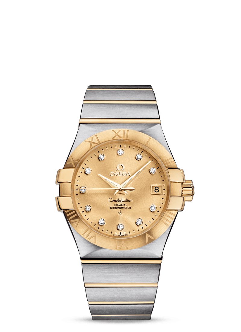 Omega Constellation Co‑Axial Master Chronometer Stainless steel & 18k Yellow Gold & Diamonds Unisex Watch