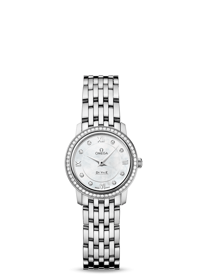 Omega De Ville Prestige Quartz Stainless steel & Diamonds Lady's Watch