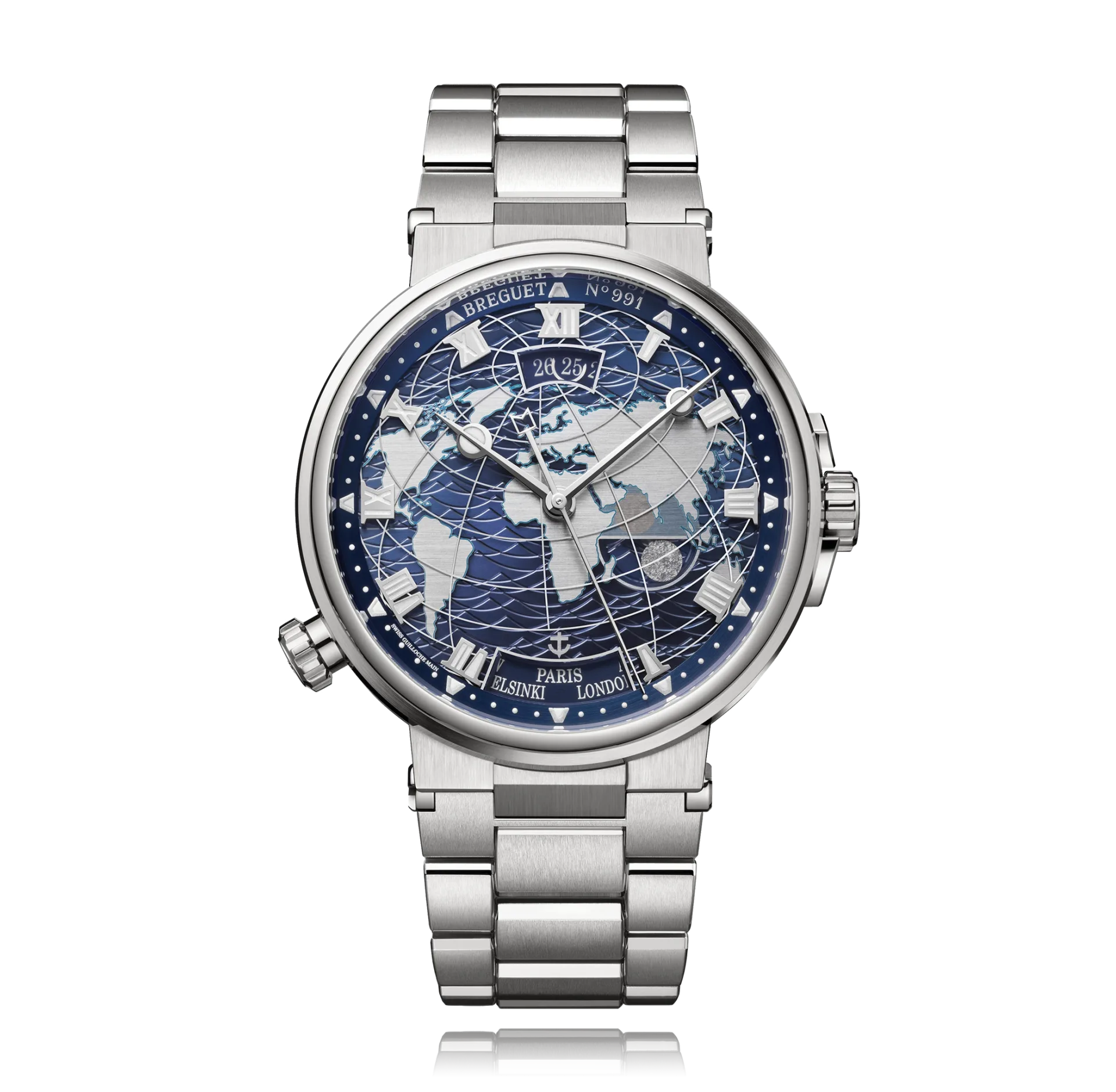 Breguet Marine Hora Mundi 18K White Gold Men's Watch