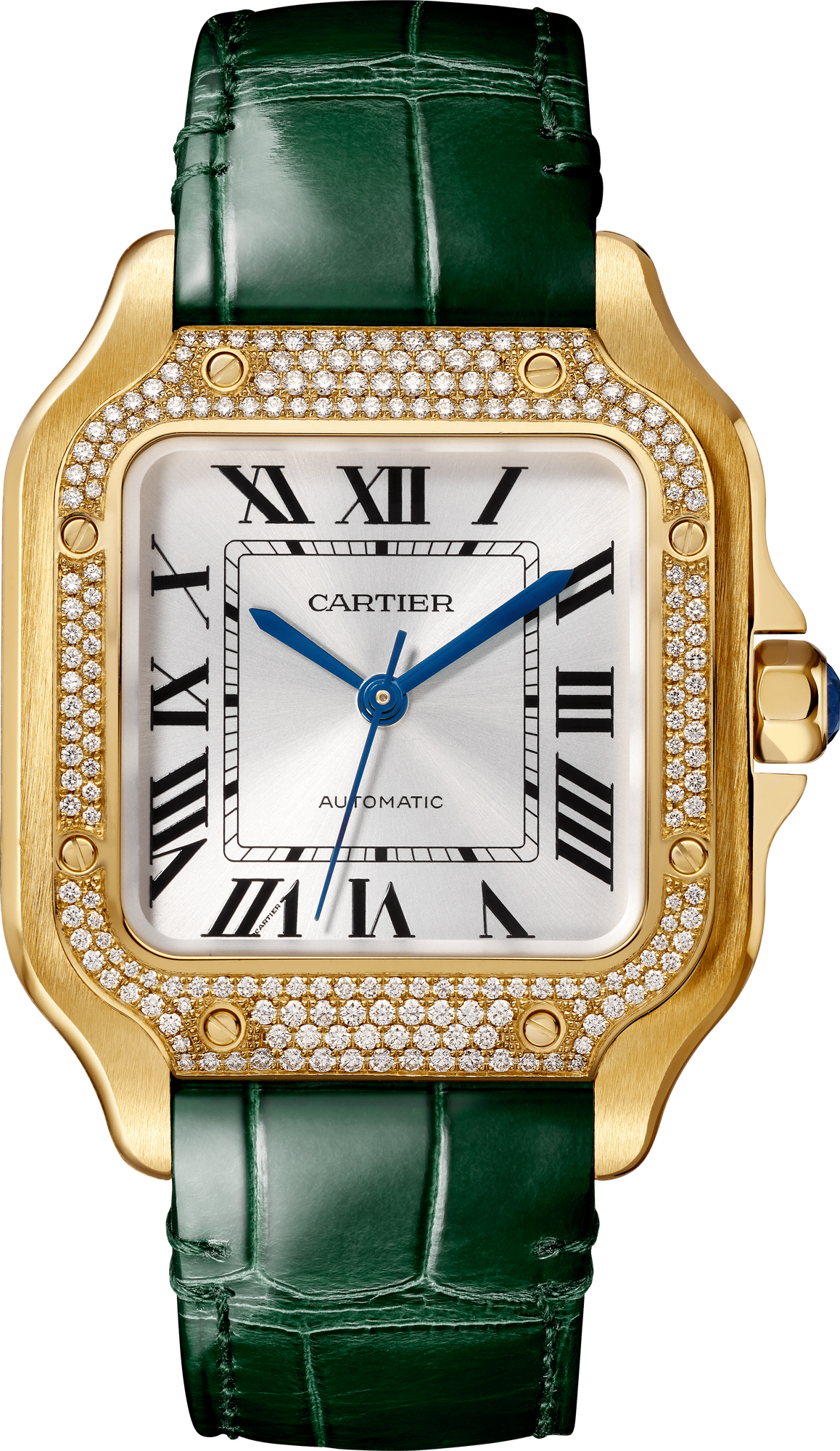 Cartier Santos 18K Yellow Gold & Diamonds Lady's Watch