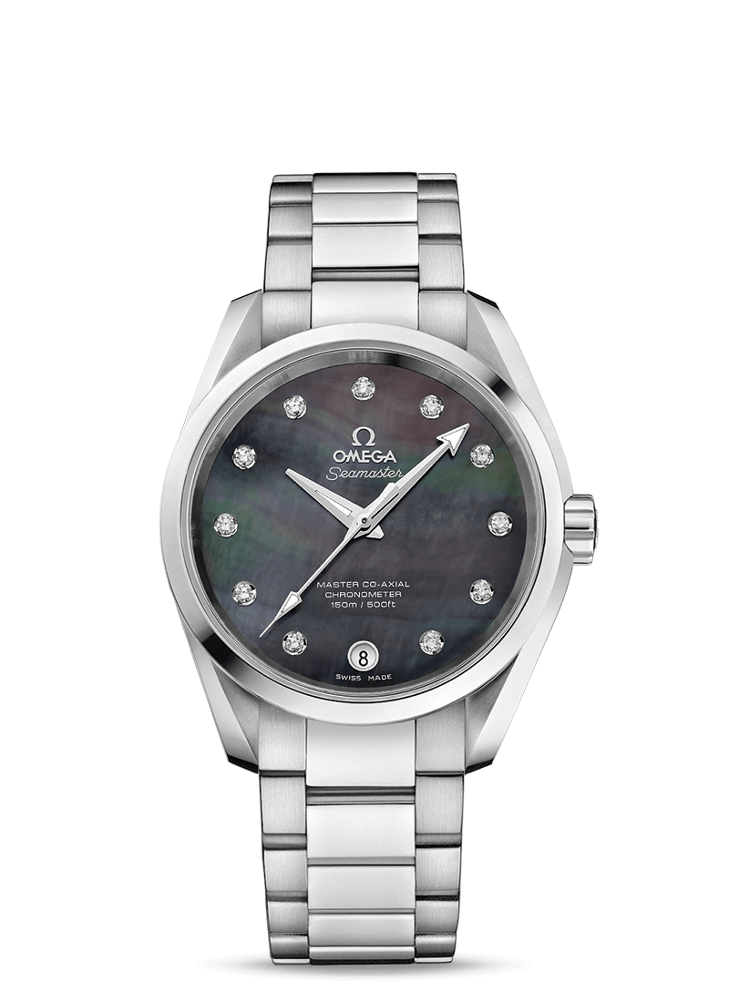 Omega Seamaster Aqua Terra Co-Axial Master Chronometer Stainless Steel & Diamonds Lady's Watch