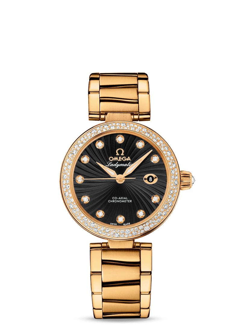 Omega De Ville Co-Axial Master Chronometer 18K Yellow Gold & Diamonds Lady's Watch