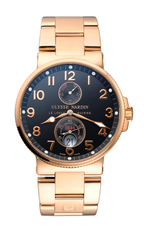 Ulysse Nardin Marine Chronometer 18K Rose Gold Mens Watch