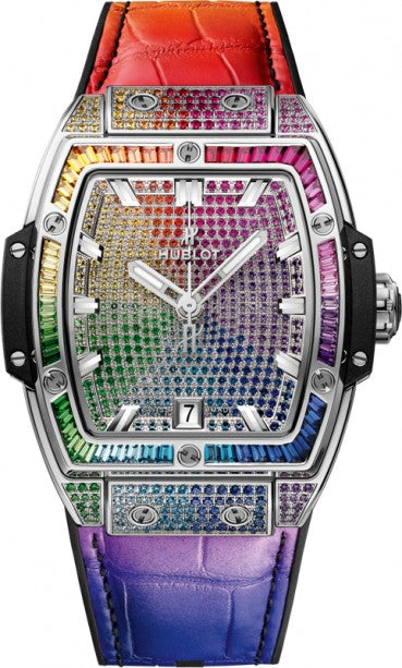 Hublot Spirit of Big Bang Titanium & 18K White Gold & Colored Gemstones Lady's Watch