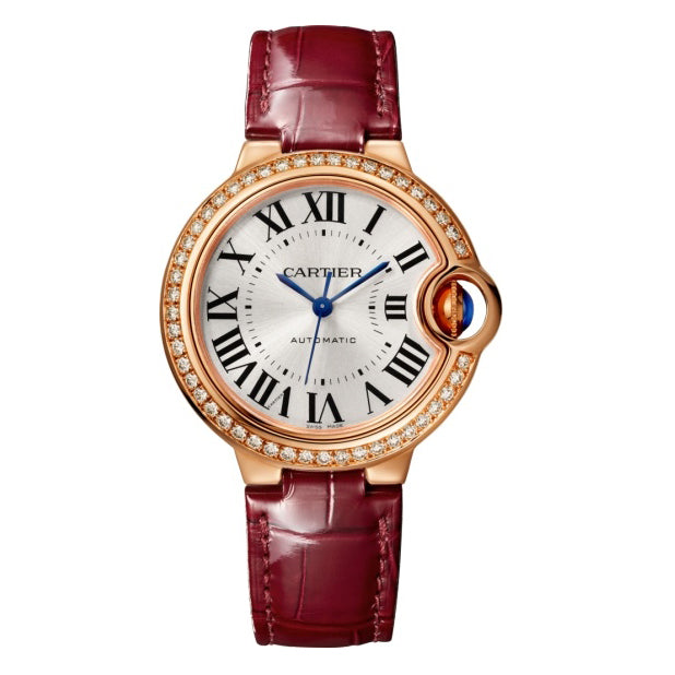 Cartier Ballon Bleu 33mm 18K Rose Gold & Diamonds Lady's Watch