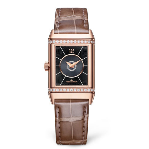Jaeger-Lecoultre Reverso Classic Duetto Rose Gold & Diamonds Lady`s Watch