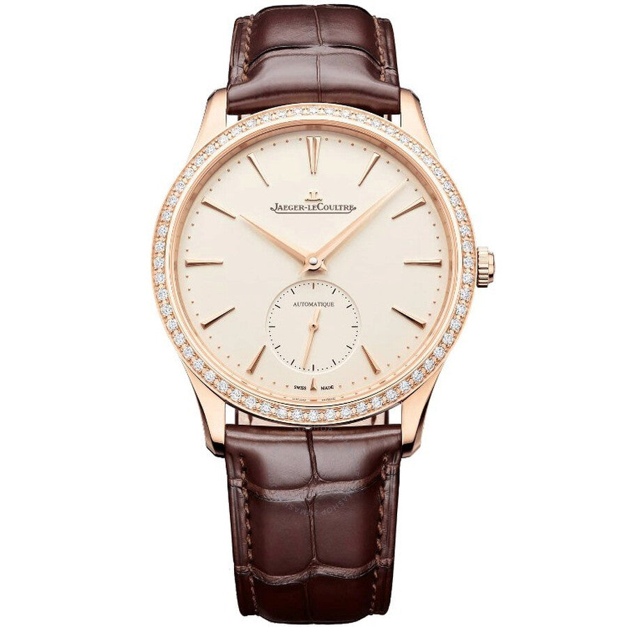 Jaeger-Lecoultre Master Ultra Thin Small Saconds 18K Rose Gold & Diamonds Unisex Watch
