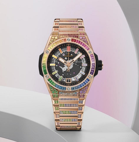 Hublot Big Bang 18K King Gold & Colored Gemstones Unisex Watch