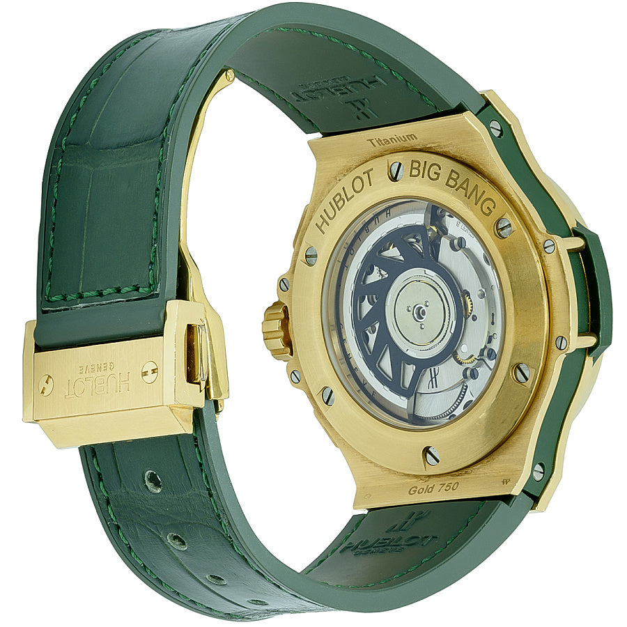 Hublot Big Bang Tutti Frutti Green Chronograph 18K Rose Gold & Sapphires Unisex Watch