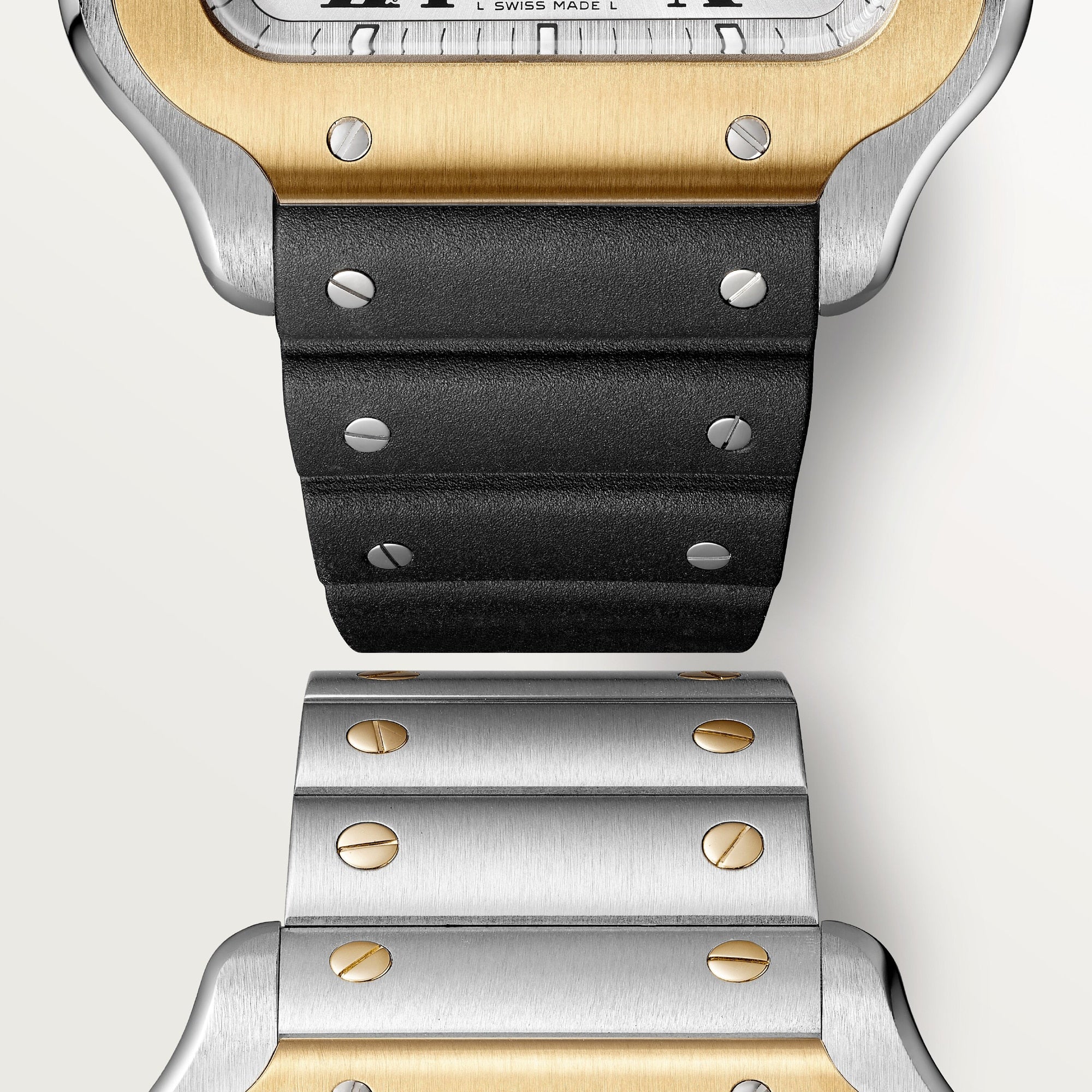 Cartier Santos Chronograph Stainless Steel & 18K Yellow Gold Men's Watch