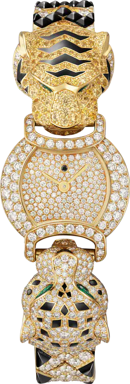 Cartier Panthère 18K Yellow Gold & Colored gemstones Ladies Watch