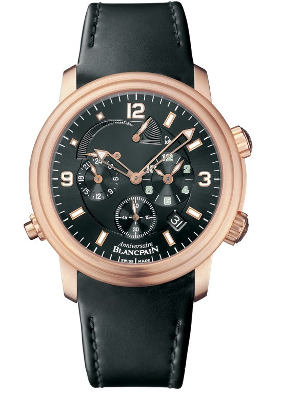Blancpain Leman Reveil GMT Anniversaire 18K Rose Gold Men's Watch