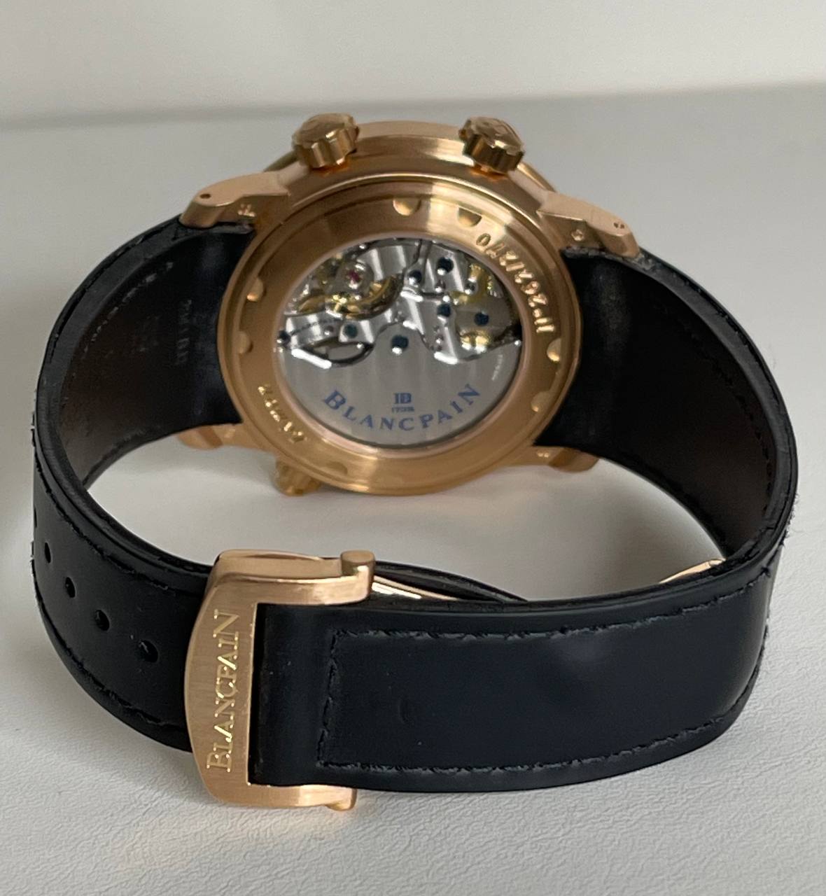 Blancpain Leman Reveil GMT Anniversaire 18K Rose Gold Men's Watch