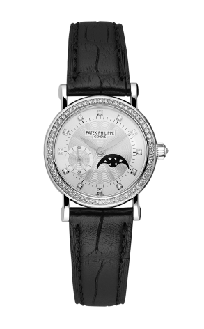 Patek Philippe Complicated Moonphase 18K White Gold & Diamonds Ladies Watch