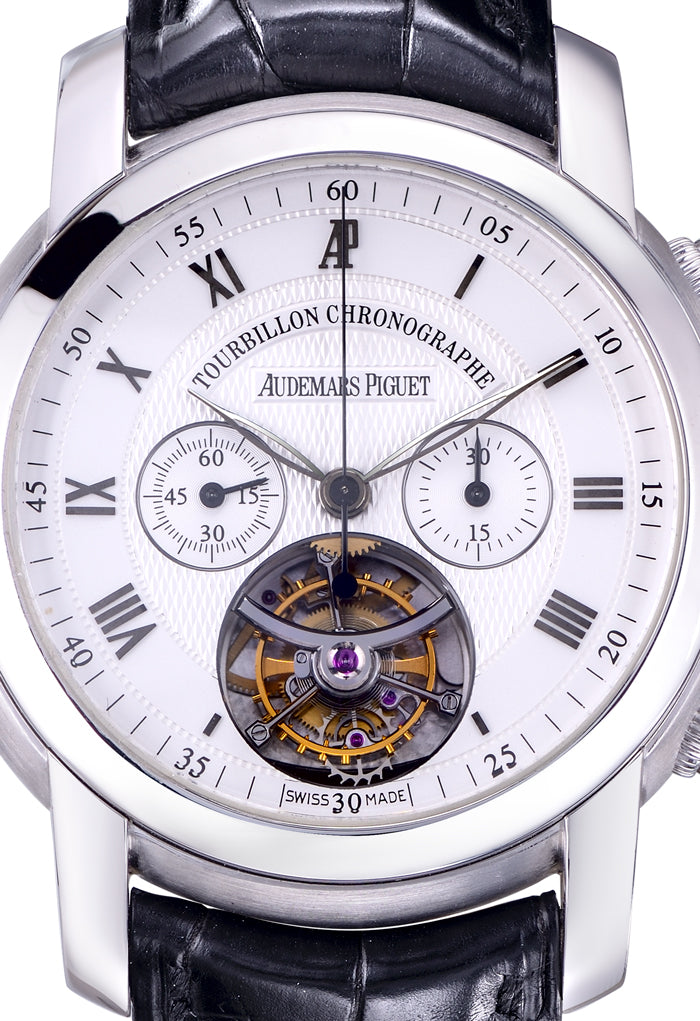 Audemars Piguet Jules Audemars Chronograph Tourbillon 18K White Gold Mens Watch