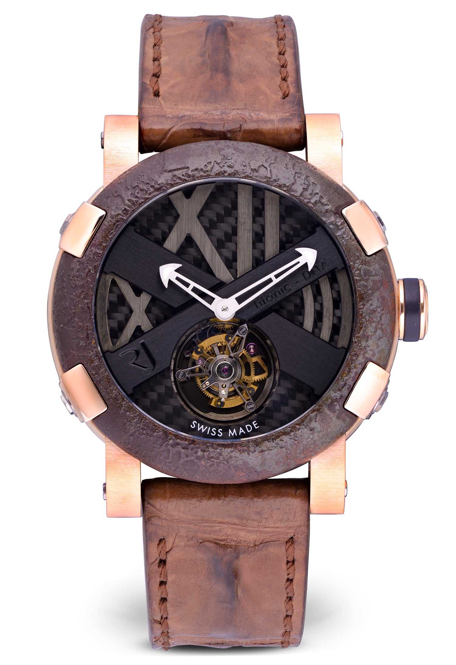Romain Jerome Titanic DNA Tourbillon 18K Rose Gold Mens Watch