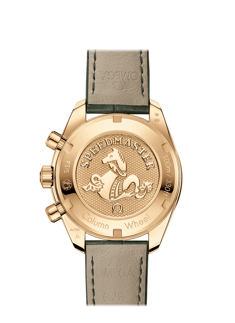 Omega Speedmaster Co-Axial Master Chronometer Chronograph 18K Yellow Gold & Diamonds Lady's Watch