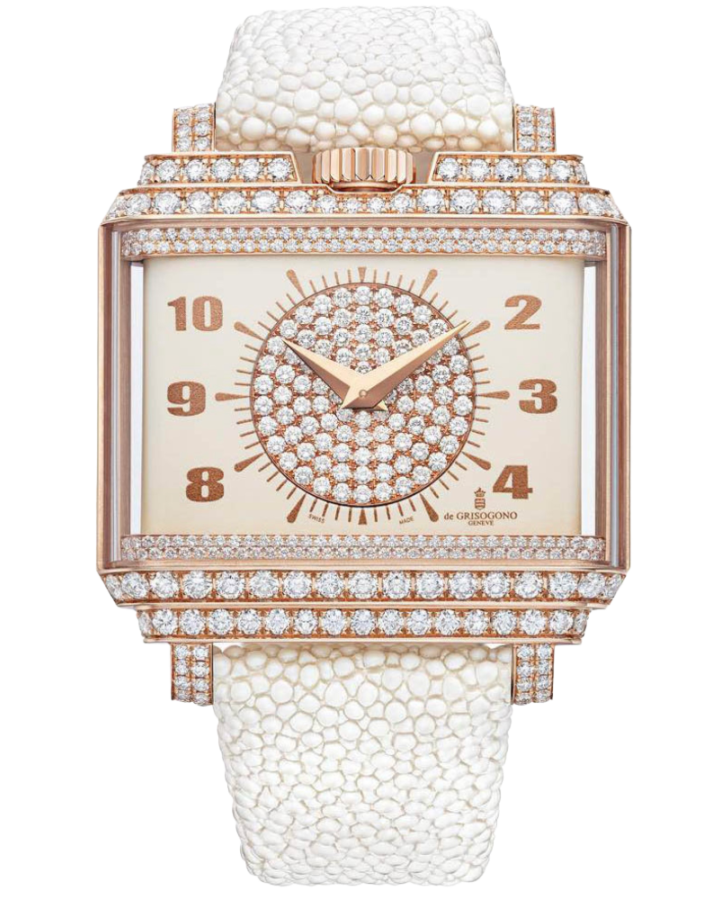 De Grisogono New Retro 18K Rose Gold & Diamonds Ladies Watch