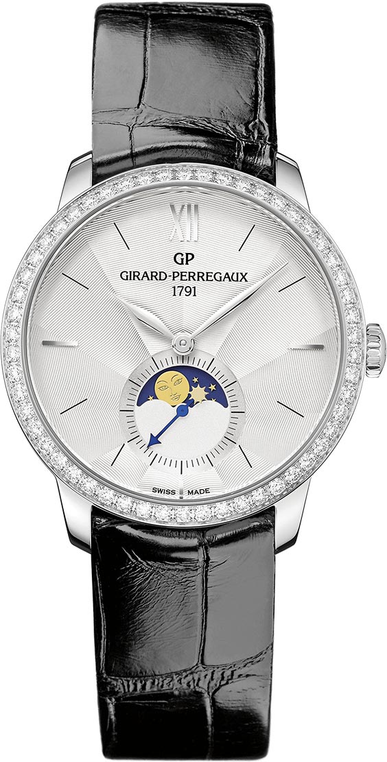 Girard Perregaux 1966 Moon Phases Stainless steel & Diamonds Lady's Watch