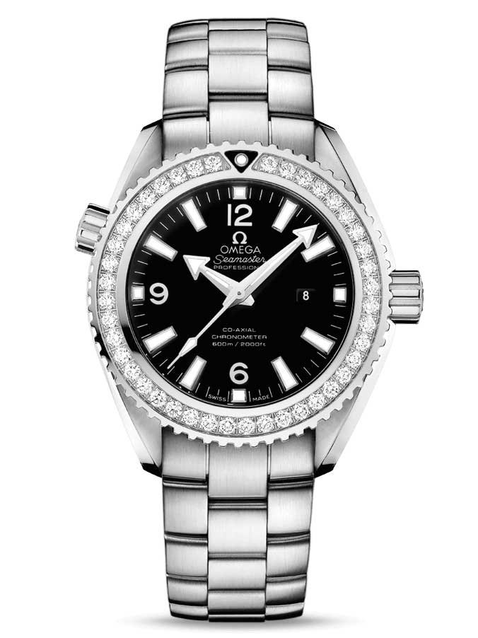 Omega Seamaster Planet Ocean Co-Axial Stainless Steel & Diamonds Unisex Watch