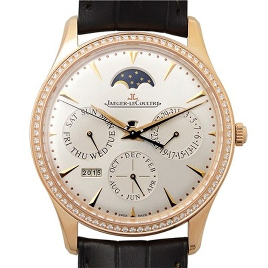 Jaeger-Lecoultre Master Ultra Thin Perpetual Calendar 18K Rose Gold & Diamonds Men's Watch