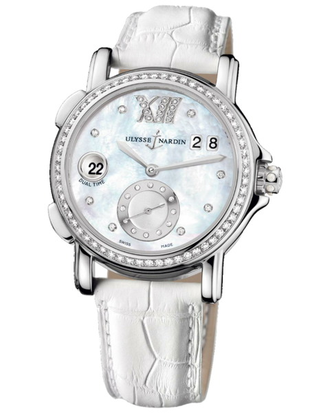 Ulysse Nardin Dual Time Stainless steel Diamonds Lady s Watch