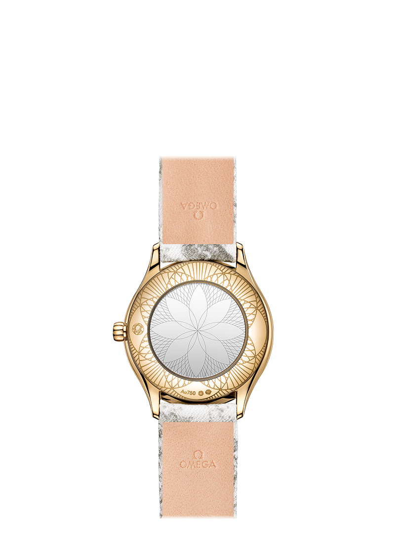 Omega De Ville Mini Tresor Quartz 18K Moonshine™ gold & Diamonds Lady's  Watch