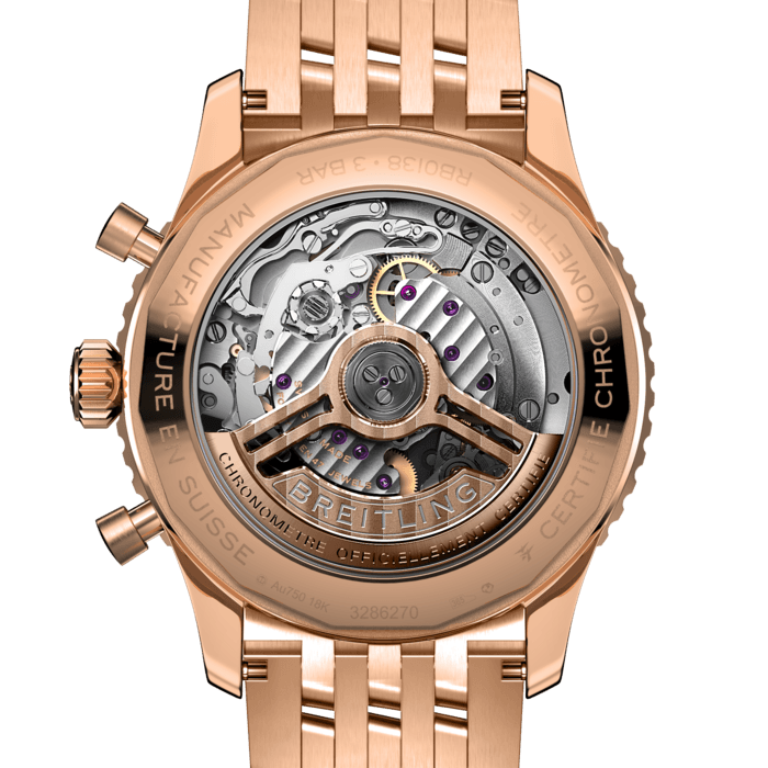 Breitling Navitimer B01 Chronograph 43 18K Red Gold Men's Watch