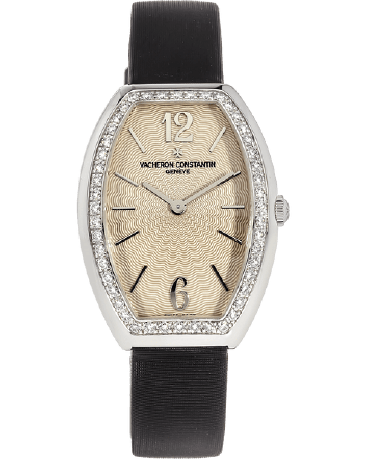 Vacheron Constantin Egerie Tonneau 18K White Gold & Diamonds Ladies Watch
