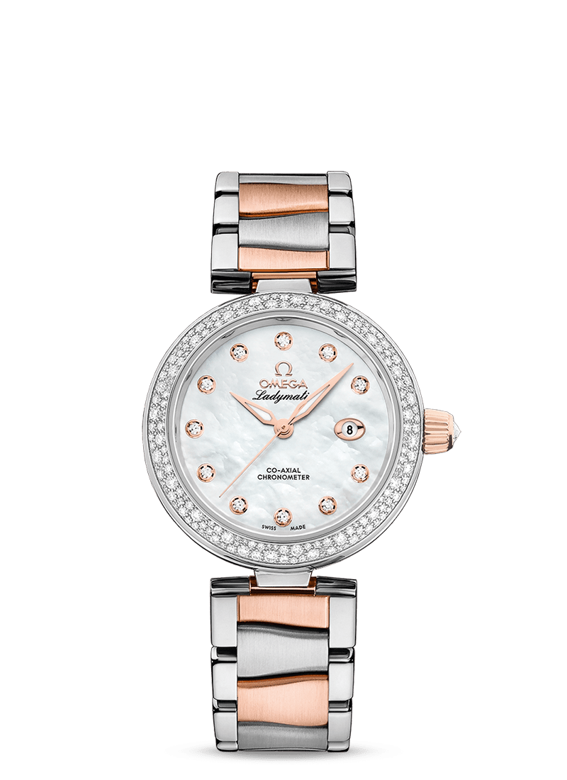 Omega De Ville Co-Axial Master Chronometer Stainless Steel & 18K Sedna™ Gold & Diamonds Lady's Watch