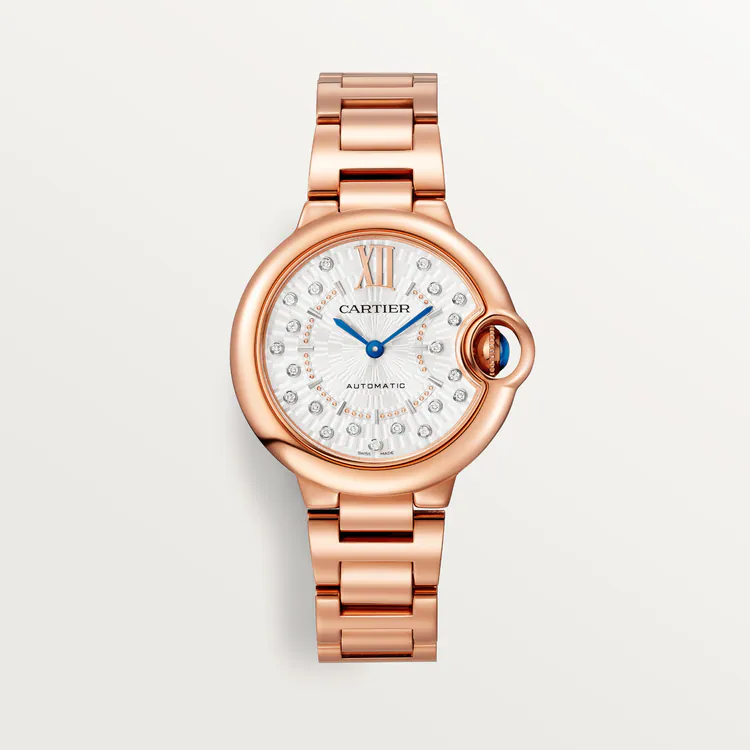 Cartier Ballon Bleu de Cartier Automatic 36mm 18 karat Rose Gold and Diamond Watch One Size Net A Porter